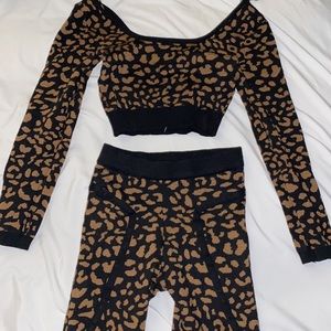 Really cute two piece cheetah print outfit